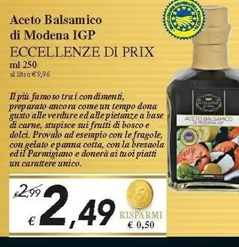 Aseto Balsamico Di Modena Igp
