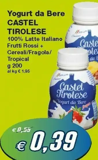 Prix Quality Castel Tirolese Yogurt Da Bere offerta