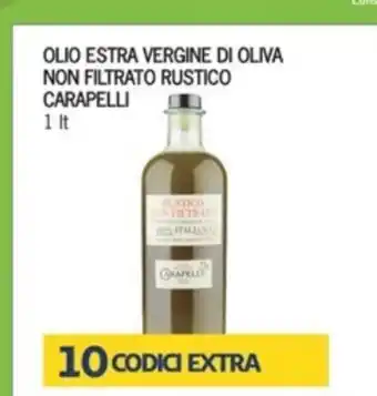 Iper Tosano Olio Estra Vergine Di Oliva Non Filtrato Rustico Carapelli 1 lt offerta