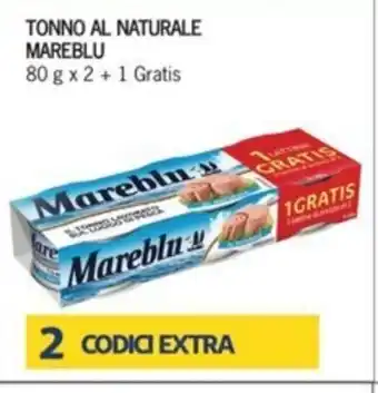 Iper Tosano Mareblu Tonno Al Naturale 80 g x 2 + 1 Gratis offerta