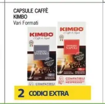 Iper Tosano Kimbo Capsule Caffè Vari Formati offerta