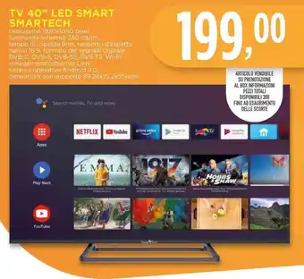 Conad Smartech TV 40" Led Smart offerta