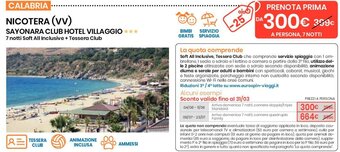 Eurospin Nicotera (VV) Sayonara Club Hotel Villaggio offerta