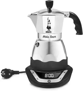 Amazon Bialetti moka timer, caffettiera elettrica con timer incorporato, 6 tazze offerta