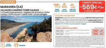 Eurospin Muravera (CA) Villaggio Camping Torre Salinas offerta