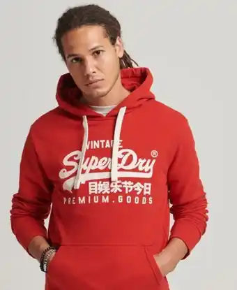 Superdry Felpa con cappuccio vintage logo heritage offerta