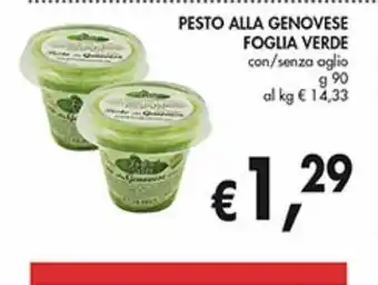 Supermercato Coal Pesto alla genovese foglia verde 90g offerta