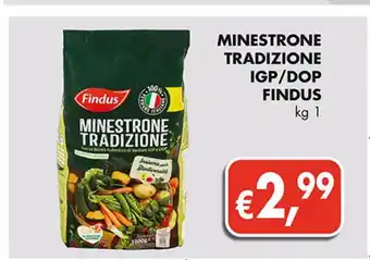 Supermercato Coal Minestrone tradizione igp/fop findus 1kg offerta