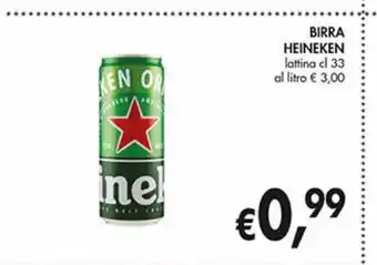 Supermercato Coal Birra heineken 33cl offerta