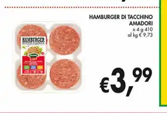 Supermercato Coal Hamburger di tacchino amadori x4 410g offerta
