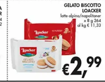 Supermercato Coal Gelato biscotti loacker x8 264g offerta