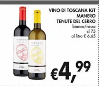 Supermercato Coal Vino di toscana igt manero 75cl tenute del cerro offerta