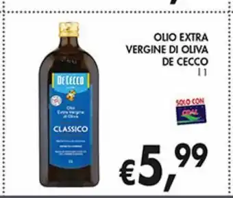 Supermercato Coal Olio extra vergine di oliva de cecco 1l offerta
