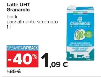 Carrefour Granarolo Latte UHT brick parzialmente scremato 1 l offerta