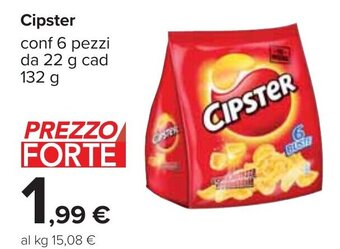 Carrefour Cipster conf 6 pezzi da 22 g cad 132 g offerta