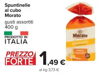 Carrefour Morato Spuntinelle al cubo gusti assortiti 400 g offerta