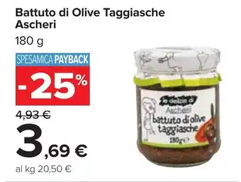 Carrefour Ascheri Battuto di Olive Taggiasche 180 g offerta