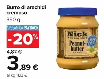 Carrefour Burro di arachidi cremoso 350 g offerta