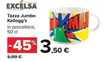 Carrefour Excelsa Tazza Jumbo Kellogg's in porcellana 50 cl offerta