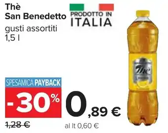 Carrefour San Benedetto Thè gusti assortiti 1,5 l offerta