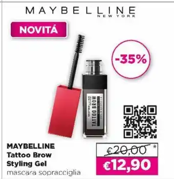 Acqua & Sapone Maybelline Tattoo Brow Styling Gel mascara sopracciglia offerta