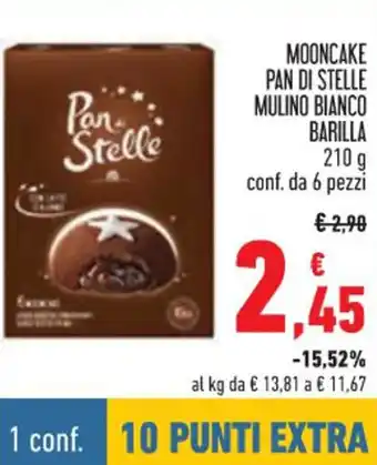 Conad Barilla Mulino Bianco Mooncake Pan di Stelle 210 g conf da 6 pezzi offerta