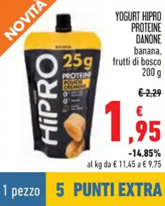 Danone Yogurt Hipro Proteine banana, frutti di bosco 200 g