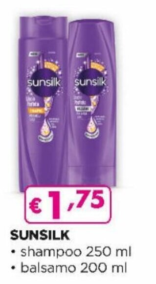Acqua & Sapone Sunsilk Shampoo 250 ml , balsamo 200 ml offerta
