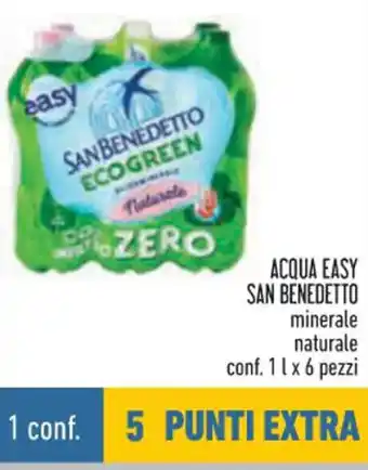 Conad San Benedetto Acqua Easy minerale naturale conf. 1 l x 6 pezzi offerta