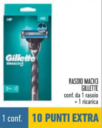 Conad Gillette Rasoio Mach3 conf. da 1 rasoio + 1 ricarica offerta