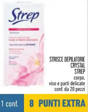Conad Strep Strisce Depilatorie Crystal corpo, viso e parti delicate conf. da 20 pezzi offerta