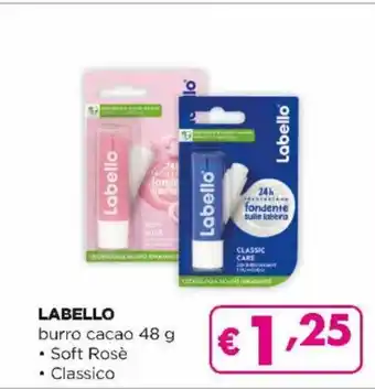 Acqua & Sapone Labello burro cacao 48 g Soft Rosè Classico offerta
