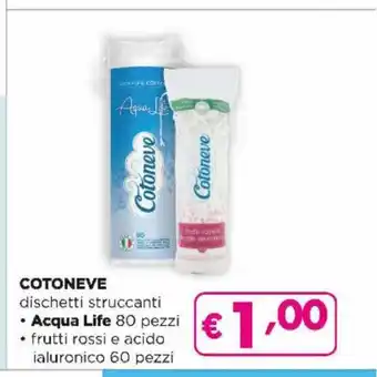 Acqua & Sapone Cotoneve dischetti struccanti Acqua Life 80 pezzi frutti rossi e acido ialuronico 60 pezzi offerta