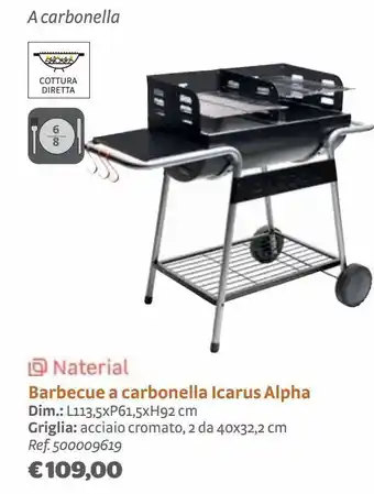 Bricocenter Barbecue a carbonella icarus alpha offerta