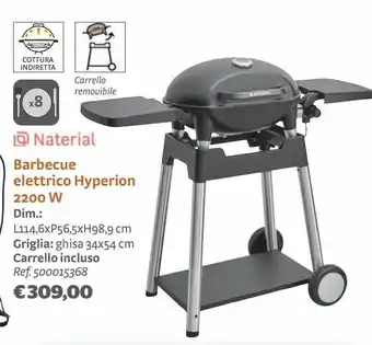 Barbecue elettrico hyperion 2200 w