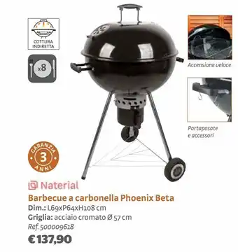 Bricocenter Barbecue carbonella phoenix beta offerta