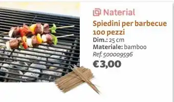 Spiedini per barbcue 100 pezzi