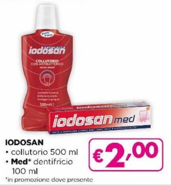 Acqua & Sapone Iodosan collutorio 500 ml/Med* dentifricio 100 ml offerta