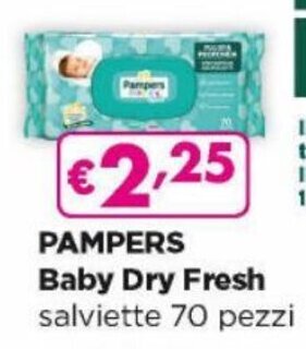 Acqua & Sapone Pampers Baby Dry Fresh salviette 70 pezzi offerta