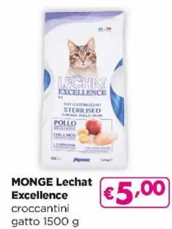 Acqua & Sapone Monge Lechat Excellence croccantini gatto 1500 g offerta