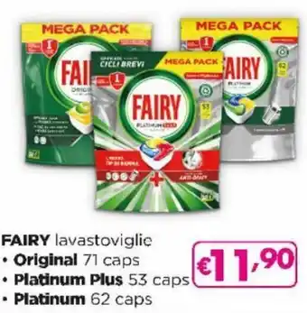 Acqua & Sapone Fairy Lavastoviglie Origina 71 caps/Platinum Plus 53 caps/Platinum 62 caps offerta