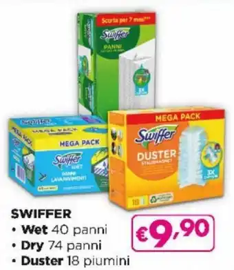 Acqua & Sapone Swiffer Wet 40 panni/Dry 74 panni/Duster 18 piumini offerta