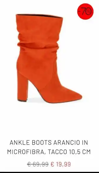 Ankle boots arancio in microfibra tacco 10.5cm