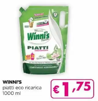 Acqua & Sapone Winni's piatti eco ricarica 1000 ml offerta
