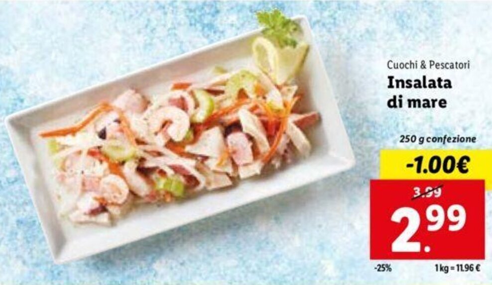 Cuochi & Pescatori Insalata di mare 250 g confezione offerta di Lidl