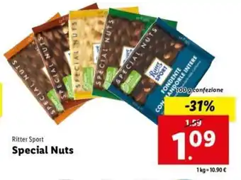 Lidl Ritter Sport Special Nuts 100 g confezione offerta