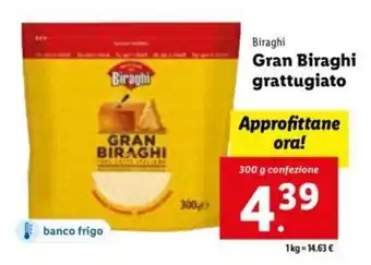 Lidl Biraghi Gran Biraghi grattugiato 300 g confezione offerta