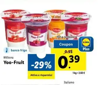 Lidl Milbona Yoo Fruit 150 g confezione offerta