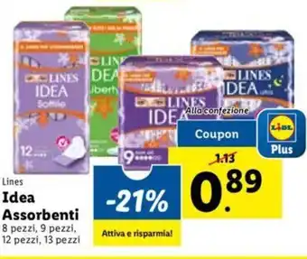 Lidl Lines Idea Assorbenti 8 pezzi, 9 pezzo, 12 pezzi,13 pezzi offerta