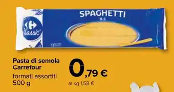 Carrefour Carrefour Pasta di semola formati assortiti 500 g offerta